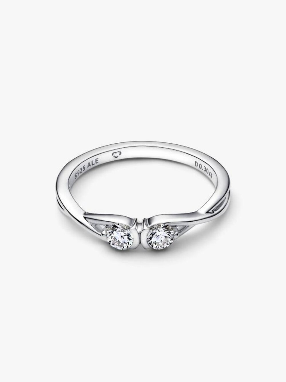 Pandora Infinite Sterling Silver Double-Facing Lab-grown Diamond Ring